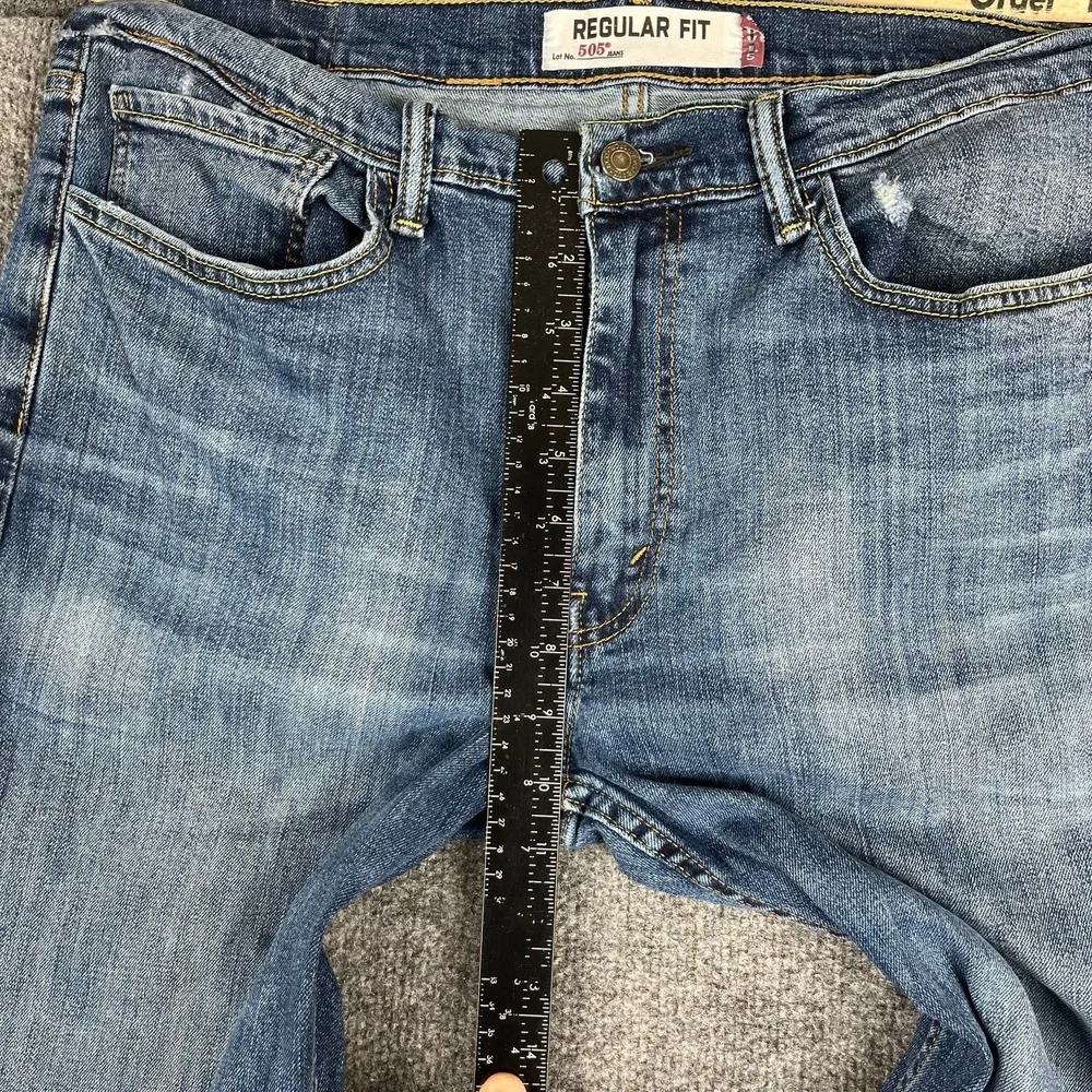 Levis 505 Jeans Mens Size 36x30 Blue Straight Leg Regular Fit Denim‎ Casual